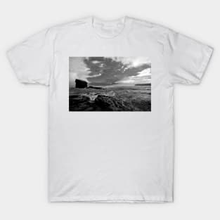 Collywell Bay Storm in B&W T-Shirt